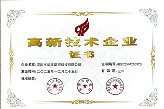 High tech Enterprise Certificate
